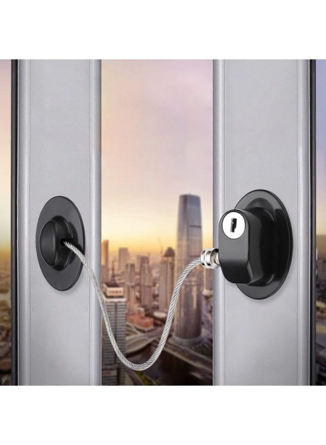 GUSTAVE Safety Door Locks With 2 Keys For Cupboard Cabinets Fridge & Freezers Child Security Locks Childproof Your House With Adhesive Residue Free Black - Image 1