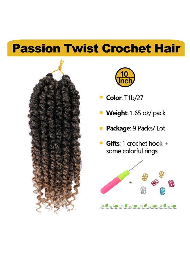 فوريفري شعر باشن تويست 10 بوصة شعر كروشيه باشن تويست 9 حزم شعر كروشيه ملتوي مسبقًا للنساء السود، شعر كروشيه باشن تويست مسبقًا T27 - Image 2