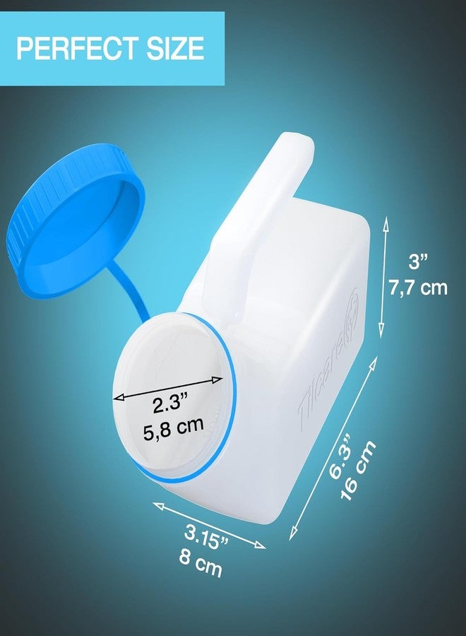 VATS Urine Pot for Unisex Men And Women for Bed Patient - Unisex Polypropylene Autoclavable Urinal Pot - Medical Grade Plastic Urine Collector with Cap and Lid - White, 1000ml - Image 3