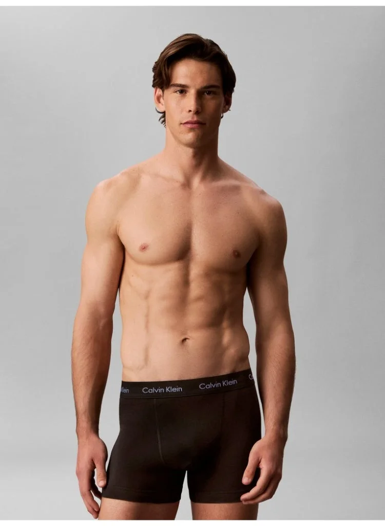 كالفن كلاين طقم ملابس داخلية مطاطية من مجموعة Cotton Stretch من 3 قطع