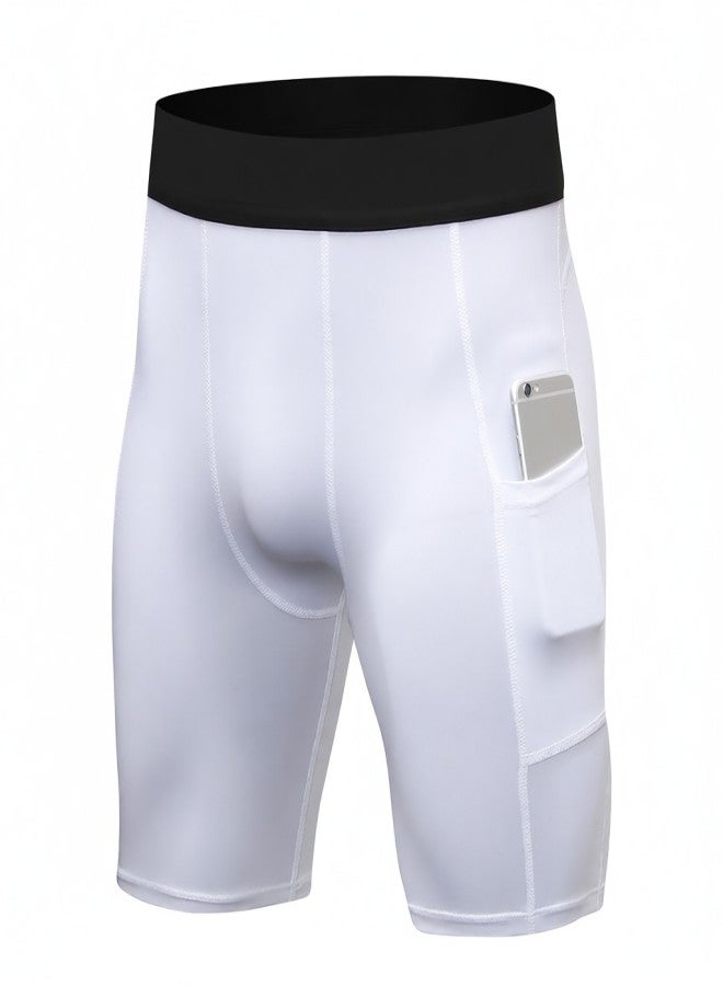 YEL PRO 4 Packs Men Compression Shorts Active Workout Underwear with Pocket - Image 5