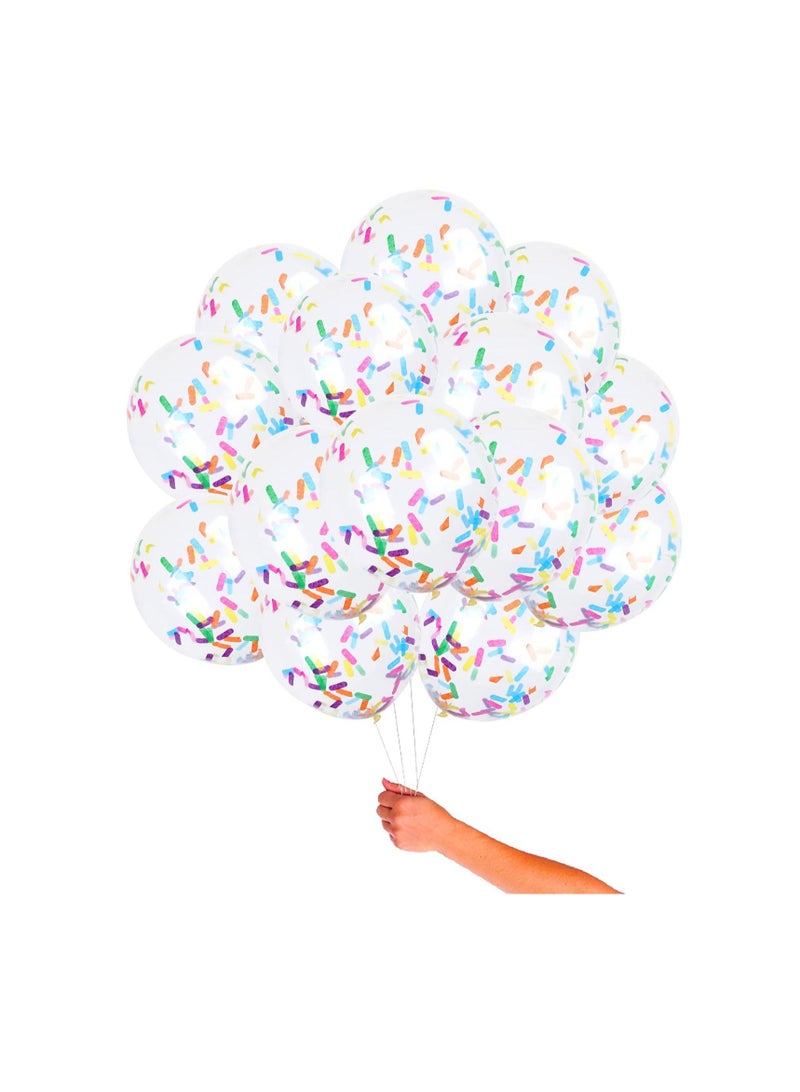 KASTWAVE بالونات الحفلات، بالونات عيد الميلاد، مجموعة بالونات قصاصات الورق - بالونات رش الآيس كريم. بالونات لاتكس، مقاس 30.48 سم مع قصاصات لتزيين الحفلات، وحفلات الزفاف وحفلات الزفاف، وحفلات استقبال المولود الجديد (50 قطعة) - Image 2