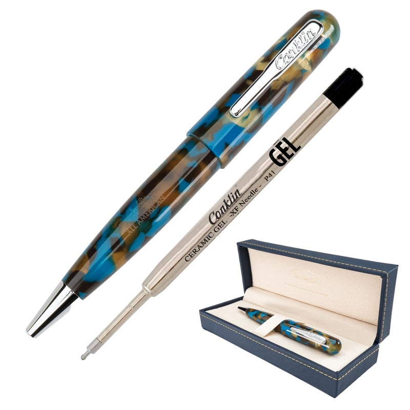 Conklin All American Gel Pen Southwest Turquoise | Luxury Gel Pen with Refillable Ink | Vibrant Design, Smooth Writing, Premium Quality - Image 1