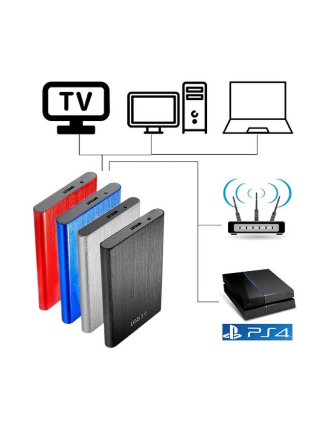 Mobile Hard Disk 1T2T 500g External Hard Disk 2.5 Inch USB3.0 High-speed Compatible MAC 320g-Capacity:500GB-Interface:USB3.0 Black - Image 1