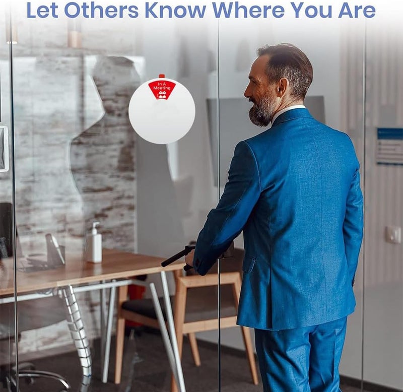 Goodern Office Privacy Sign,Magnetic Door Sign,Do Not Disturb/Please Knock/Out of Office/In A Meeting/Back Soon/Working Remotely for Conference Room Any Room That Needs Privacy-White - Image 5