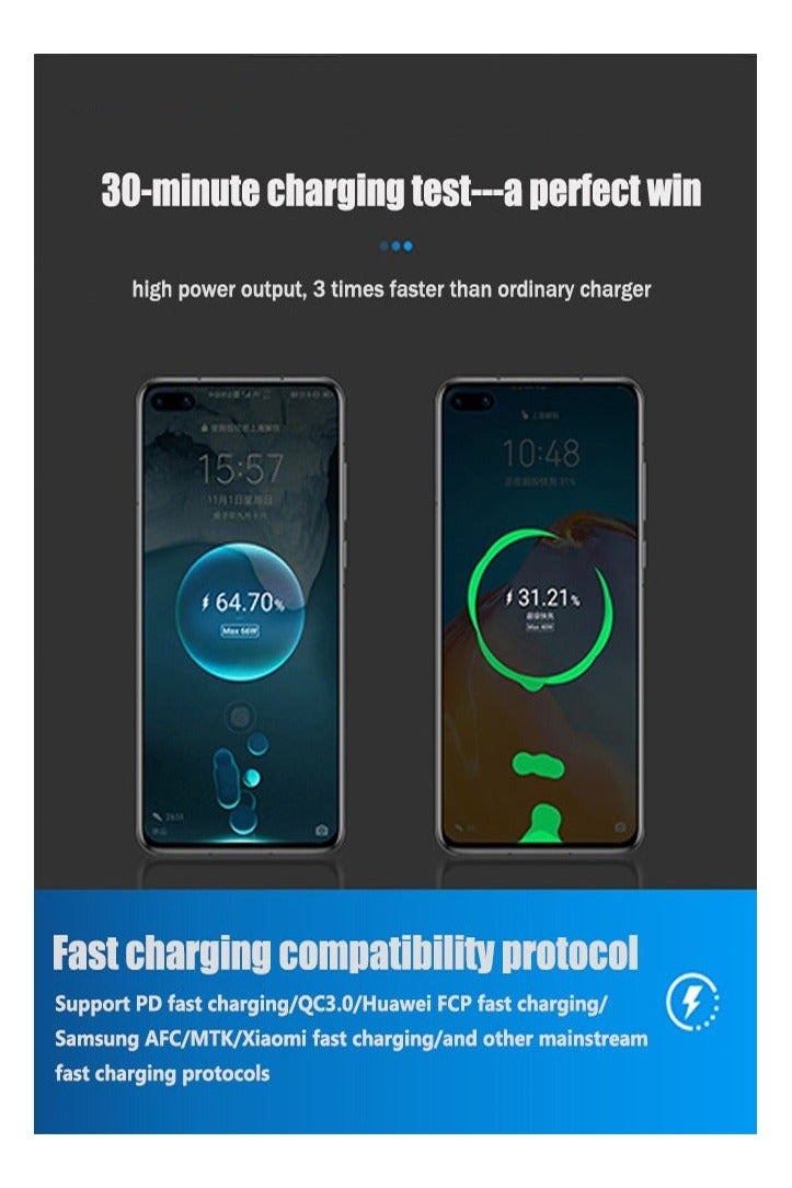 كيلا شاحن سيارة قابل للسحب 4 في 1 مع USB وType-C وLightning - محول شاحن سيارة ولاعة سجائر بشاشة رقمية يدعم الشحن السريع PD / QC3.0 / FCP - متوافق مع iPhone وHuawei وHonor وGalaxy وPixel - Image 3