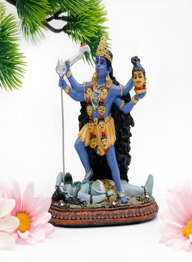 BangBangDa Hindu God Kali Maa Statue - 5.1”H Polystone Hindu Goddess Lord Kali Idol for Home Temple Mandir Altar Murit Pooja Item Birthday Diwali Gift for Indian Family Friend People - Image 3