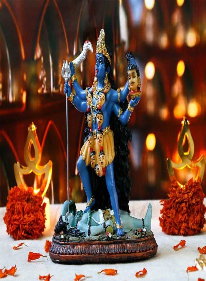 BangBangDa Hindu God Kali Maa Statue - 5.1”H Polystone Hindu Goddess Lord Kali Idol for Home Temple Mandir Altar Murit Pooja Item Birthday Diwali Gift for Indian Family Friend People - Image 4
