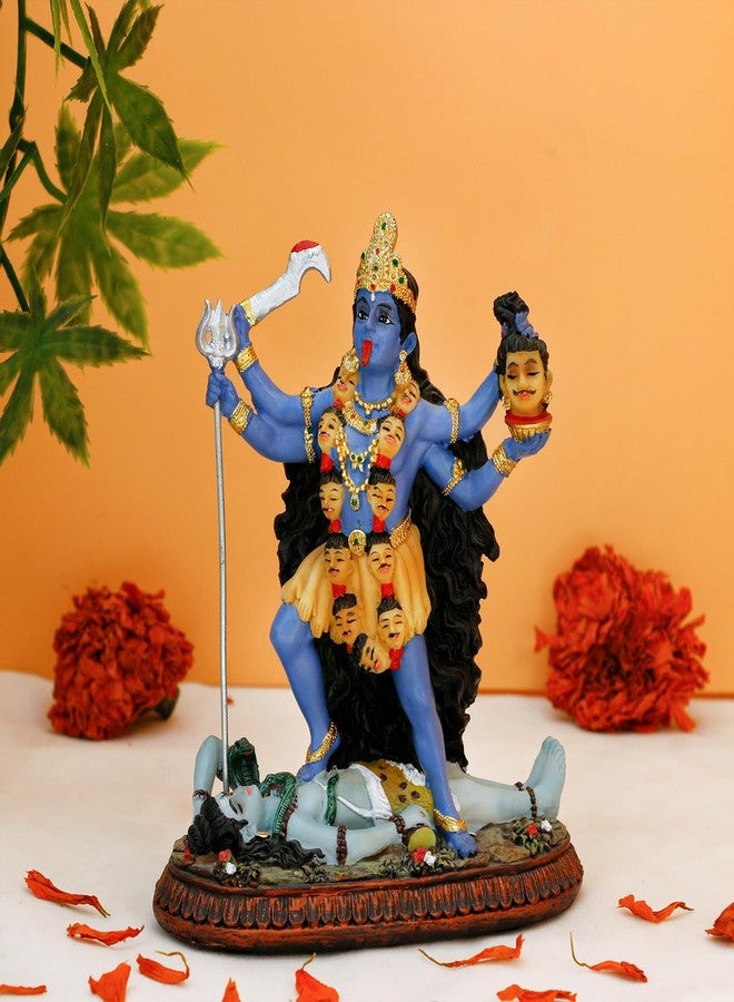 BangBangDa Hindu God Kali Maa Statue - 5.1”H Polystone Hindu Goddess Lord Kali Idol for Home Temple Mandir Altar Murit Pooja Item Birthday Diwali Gift for Indian Family Friend People - Image 1
