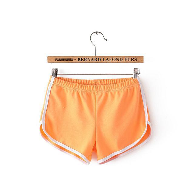 2022 Womens Sporty Shorts Summer Korean Style Casual Home Yoga Running Fitness Orange  - Image 1