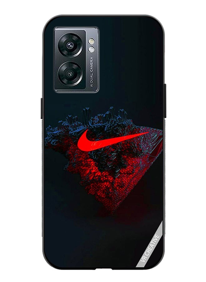 VR CREATIVE غطاء حماية لهاتف أوبو A57 5G بتصميم نايك متعدد الألوان - Image 1