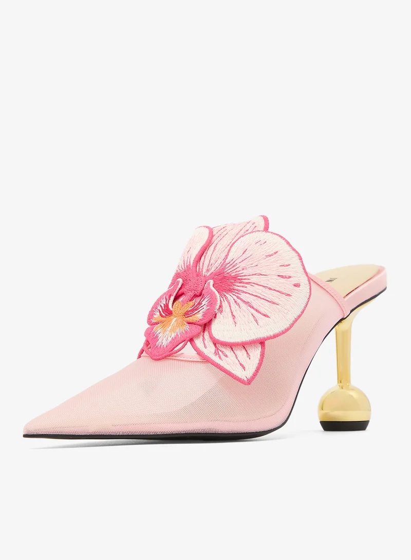 Jw Pei Pink Sofia Orchid Sphere Heels for Women | Best Price UAE