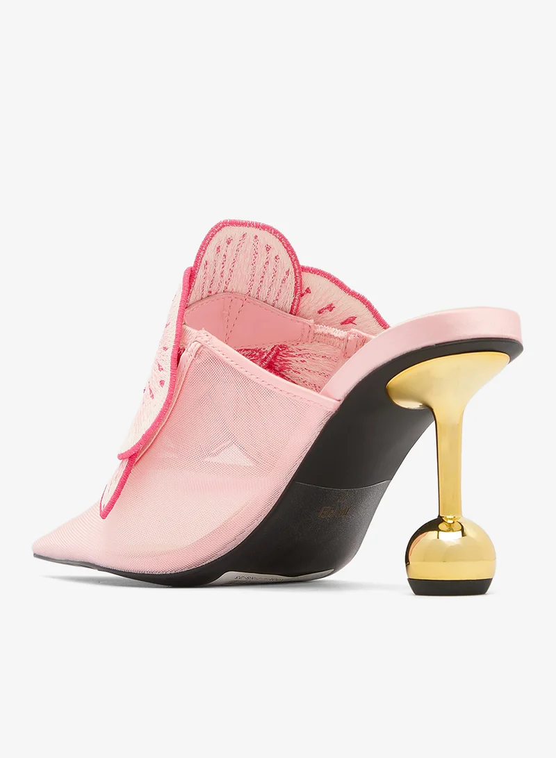 Jw Pei Pink Sofia Orchid Sphere Heels for Women | Best Price UAE