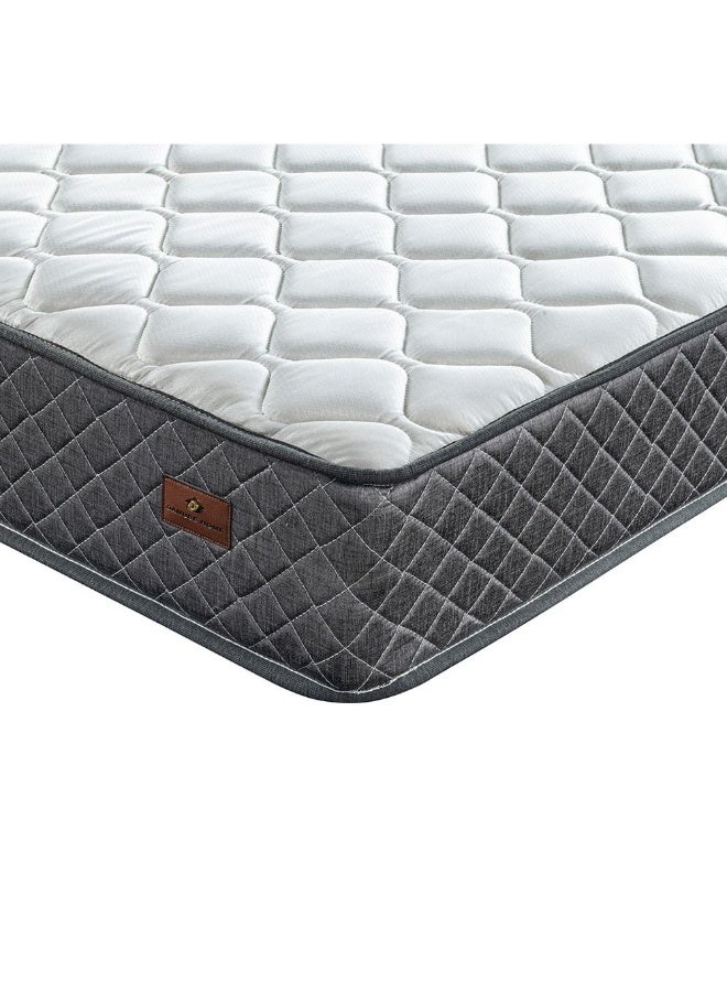 DANUBE HOME Novilla 3 Zone Pocket Spring With Side Foam Encased Mattress | Medium Firm Feel | Single Mattress | Spine Balance For Pressure Relief|W120xL200 cm|Thickness 20cm-Grey/White - Image 1
