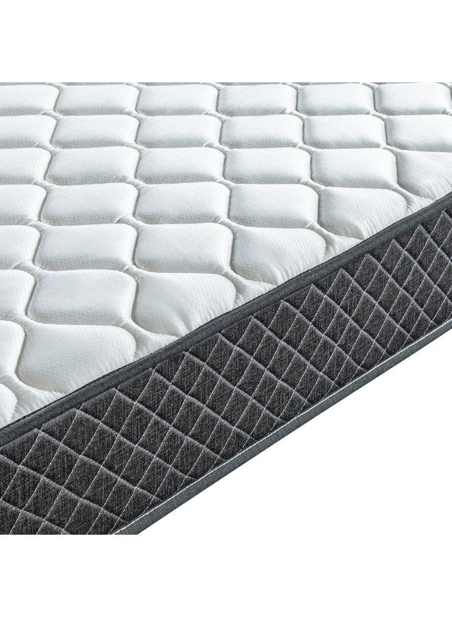 DANUBE HOME Novilla 3 Zone Pocket Spring With Side Foam Encased Mattress | Medium Firm Feel | Single Mattress | Spine Balance For Pressure Relief|W120xL200 cm|Thickness 20cm-Grey/White - Image 2