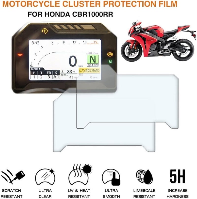 MKVAXR Motorcycle Speedometer Protector Film for CBR1000RR 2017-2021 - 5 PCS Scratch Protection - Image 3