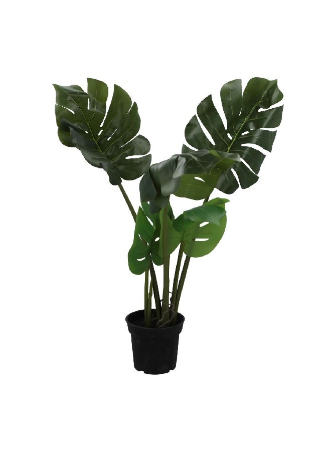 DONGLI 5-Leaves Delightful Decorative Artificial Split Philo Plant Green and Black 50.1 x 16.133 x 16.6 cm 21858