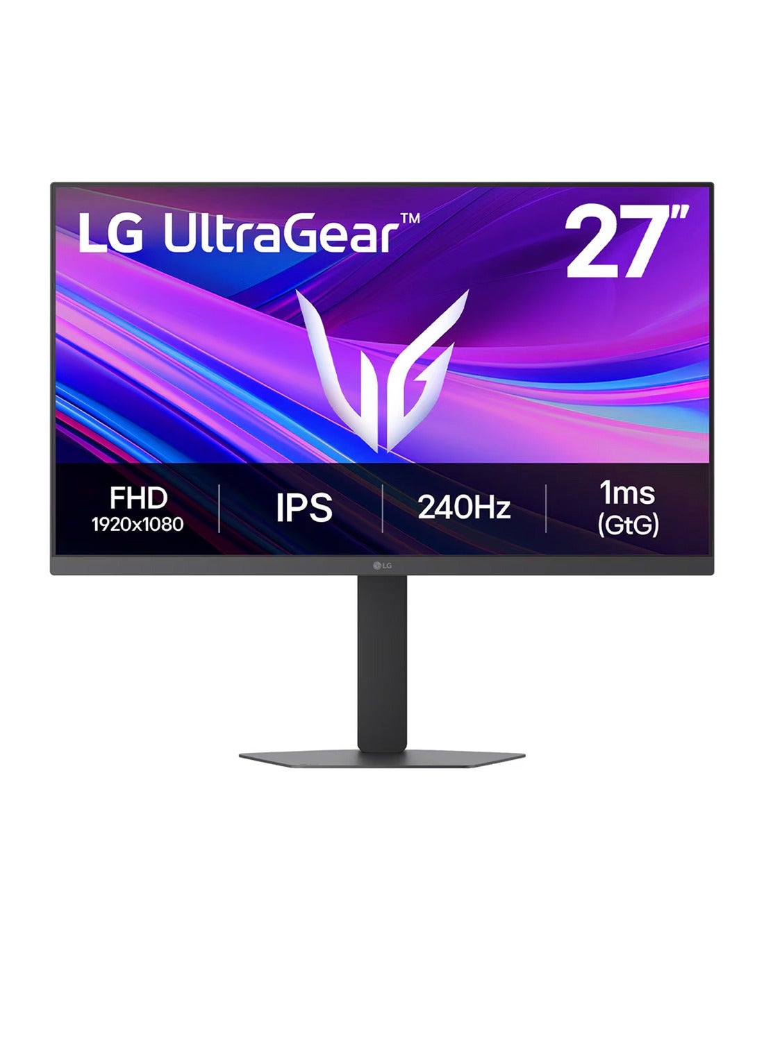 27-inch UltraGear IPS Gaming Monitor with 240Hz refresh, sharp FHD clarity, 1ms response, and HDMI/DP connectivity for ultra-smooth, competitive gameplay. 27G440A-B black