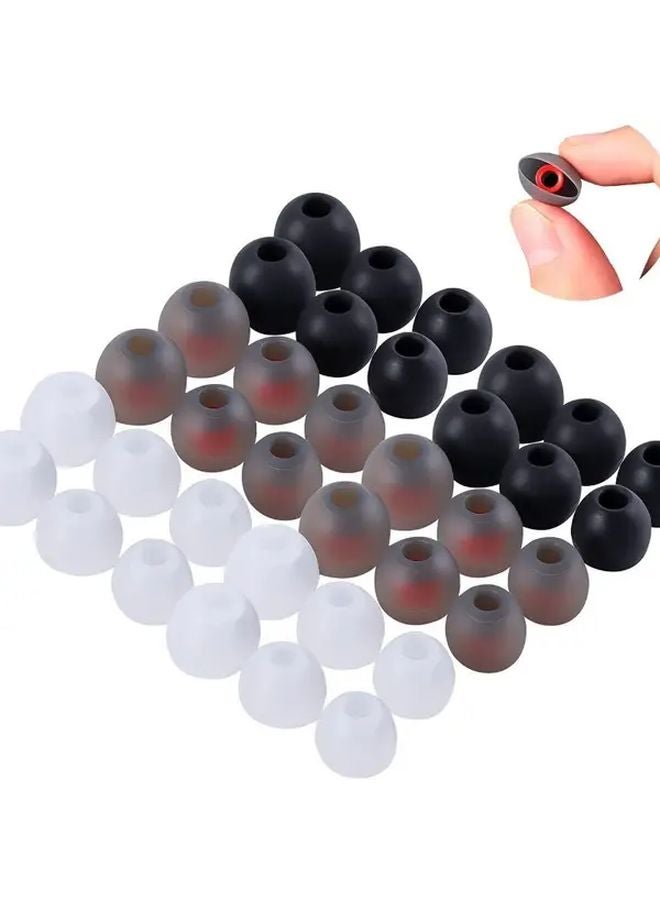 36pcs White Wireless Earphone Protective Cover Soft Gel Ear Tips Large Medium Small - Image 3