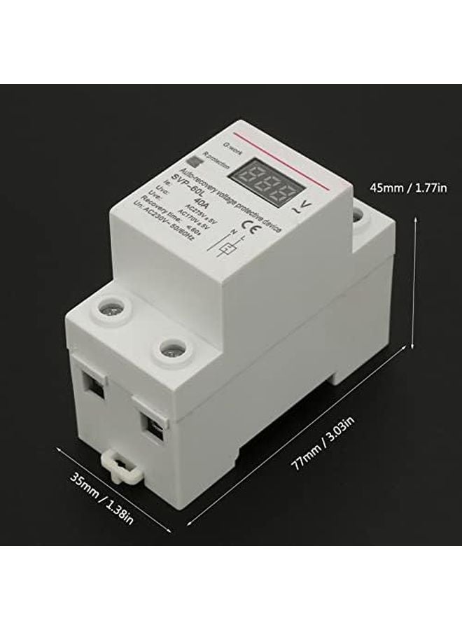 Automatic Recovery 40A 230V Over Under Voltage Protector with Digital Display - Image 3