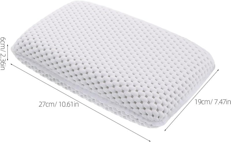 VOSAREA 2pcs Foam Bath Pillows with Suction Cups, Headrest and Neck Cushion for Bathtub, Non-Slip Relaxing Bath Accessory for Adults, White and Gray, Bathroom Relaxation Accessories - Image 2