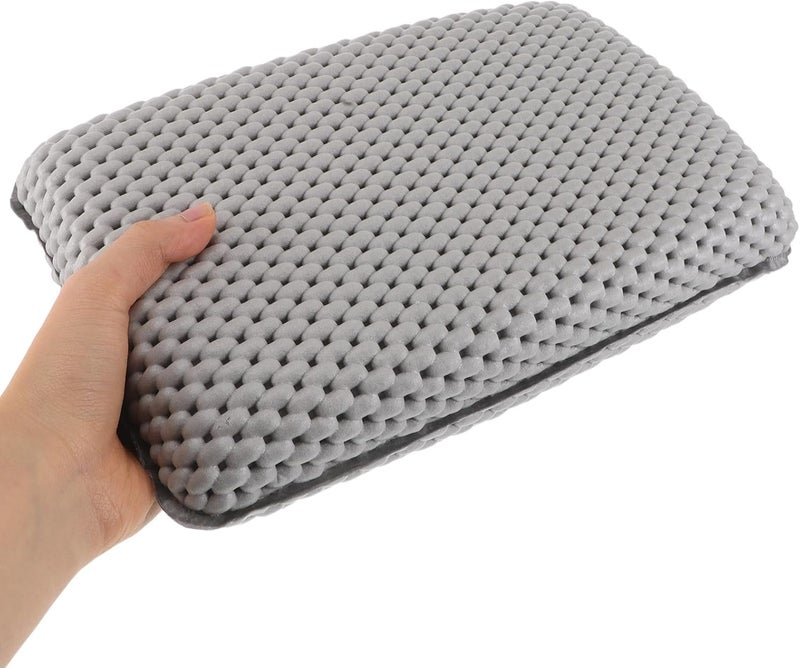 VOSAREA 2pcs Foam Bath Pillows with Suction Cups, Headrest and Neck Cushion for Bathtub, Non-Slip Relaxing Bath Accessory for Adults, White and Gray, Bathroom Relaxation Accessories - Image 4