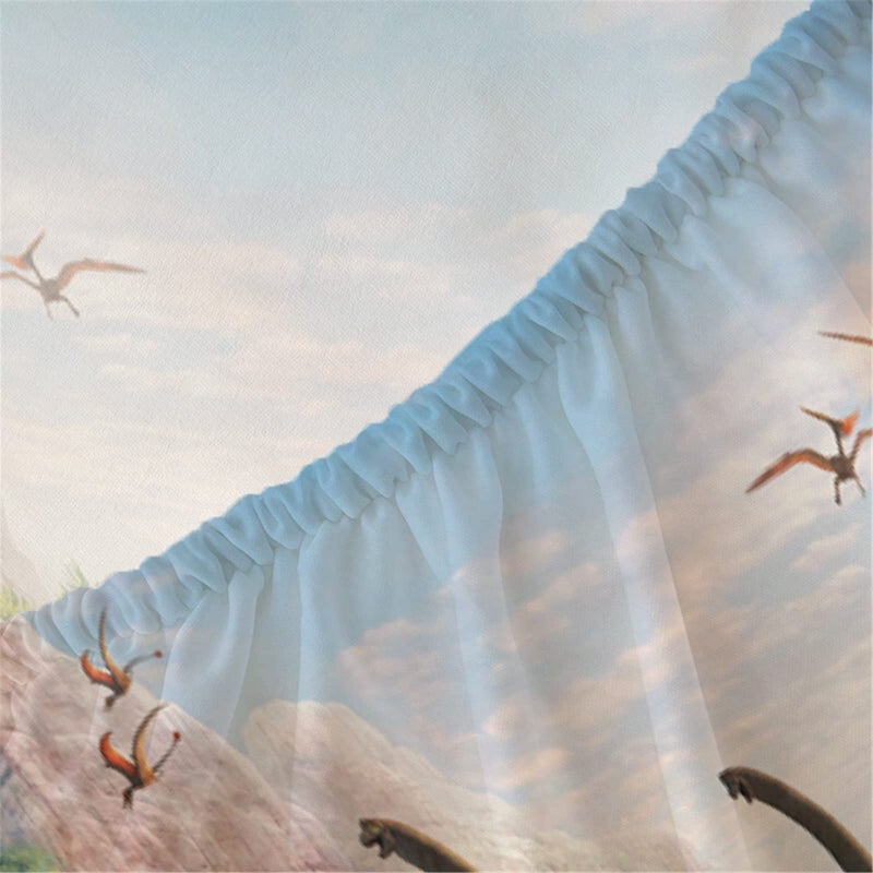 NiuOne Dinosaurs Bed Sheets Twin for Boys,3D Realistic Dinosaur Green Fitted Sheets Set Ancient Jungle Dinosaur Bed Sheet Kids Soft Microfiber Bedding Sheets Set,Twin Size(2pc) - Image 4