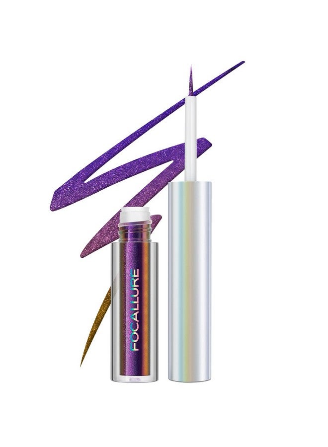 FOCALLURE Chameleon Liquid Eyeliner,Intense Color Shifting Eyeliner Pen,Metallic Multireflective Finish,Waterproof,Smudgeproof,Ultrafine Tip,Metal Love - Image 2