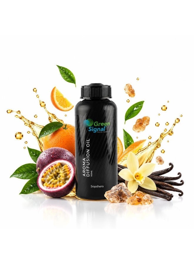 Green Signal Diffuser Aroma Oil – 500ml – Premium Sosphera Fragrance Oil – Elegant & Long-Lasting Scent - Image 1