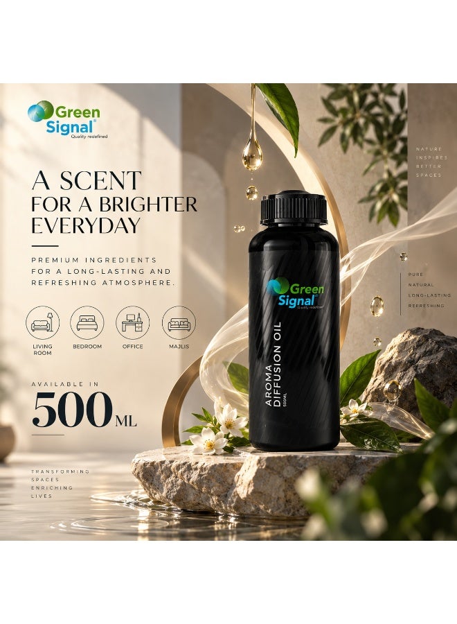 Green Signal Diffuser Aroma Oil – 500ml – Premium Sosphera Fragrance Oil – Elegant & Long-Lasting Scent - Image 5