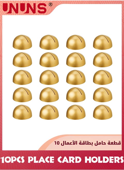 10 قطع حاملات بطاقات الأماكن، بطاقات أرقام الطاولة، حاملات أرقام الطاولة المستديرة، أرقام الطاولة الحديثة المائلة 1-10 لحفلات الزفاف وحفلات الذكرى السنوية والمناسبات في المطاعم، ذهبي