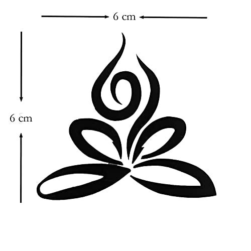 Comet Busters Beautiful Lotus Flower Black Temporary Body Tattoo Sticker (BT313) - Image 3