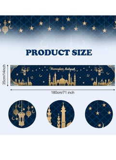 Eid Mubarak Table Runner Table Decorations, Ramadan Mosque Lantern Islamic Happy Ramadan Mubarak, 2025 Party Supplies Decorations, 13.8x70 inches - pzsku/ZB596A11E97997A783B51Z/45/_/1736850871/bb0b5cc2-dab2-46fb-aeda-8e7bcb1e63f9