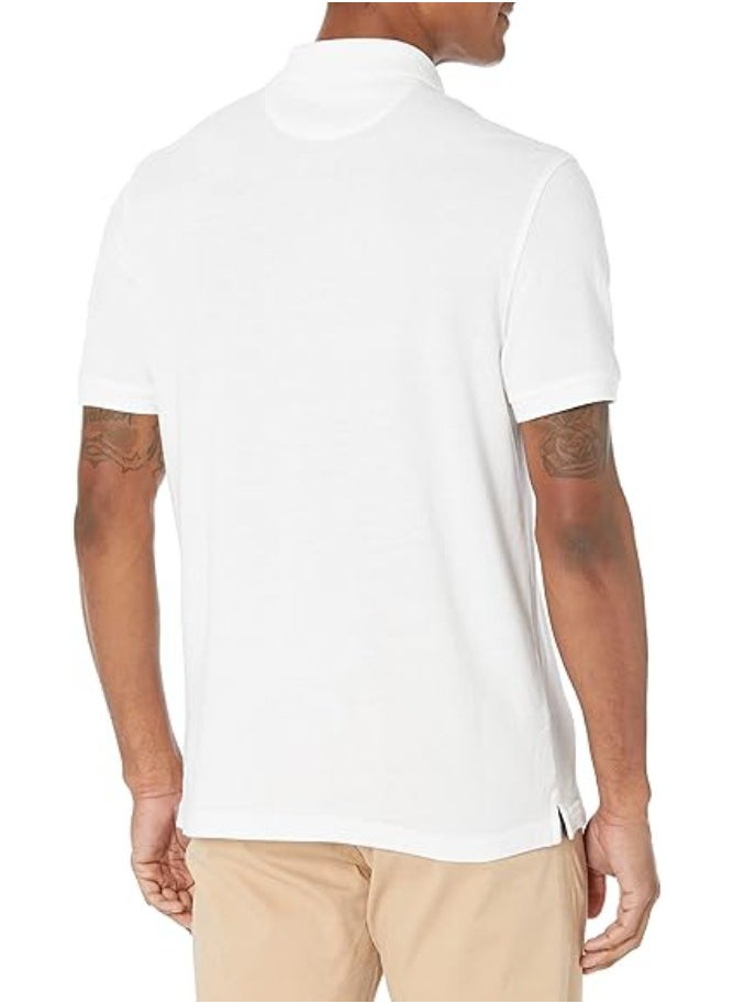 LOUD UNIVERSE Mens Plain Cotton Pique Summer Fabric Mens Polo Shirt  - Image 3