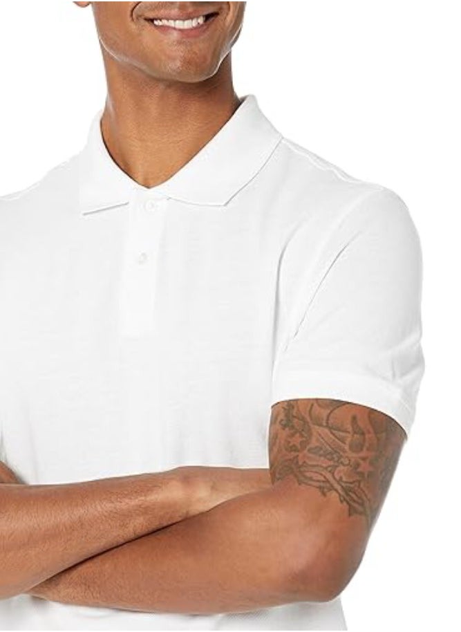 LOUD UNIVERSE Mens Plain Cotton Pique Summer Fabric Mens Polo Shirt  - Image 2
