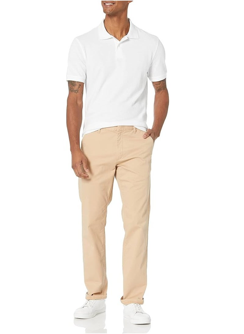 LOUD UNIVERSE Mens Plain Cotton Pique Summer Fabric Mens Polo Shirt  - Image 1