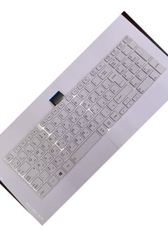 سي إس Toshibas Satellite Keyboard With FrameL850 L850D P850 L855 L855D L870 L870D  L850 L850D L855 C870 C875 L875 L950 L955 White Keyboard (White)  - Image 1