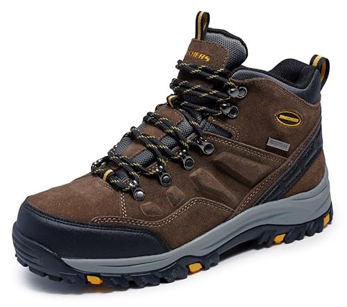 Skechers Men's Relment Pelmo Hiking Boot, Khaki, 10.5 X-Wide - Image 2