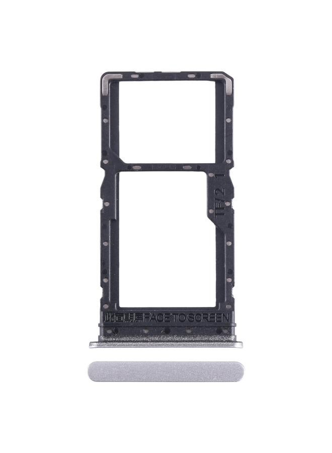 erorex For Xiaomi Redmi 12 5G SIM Card Tray + SIM Card Tray / Micro SD Card Tray (Silver) - Image 1