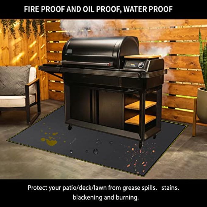 VCHOMY 40x60 Inch Under Grill Mat for Outdoor Grill Deck Patio Protector Extra Large Silicone Fireproof Waterproof Oil-Proof Fire Pit Matt BBQ Barbecue Pad - Image 3
