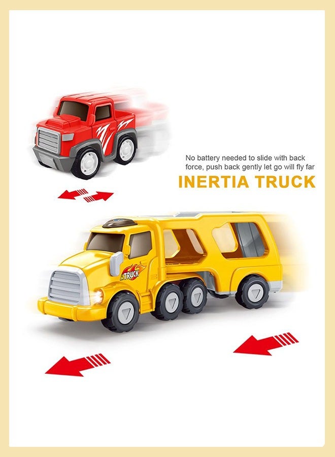 Toy Truck Car,5-In-1 Transport Truck Toy Set,Construction Truck Toddler Toys Car, Push And Go Car Toy For Boys And Girls Aged 18 Months And Up, An Airplane, A Car, An Off-Road Vehicle, A Pickup Truck,Birthday Gifts - Image 5