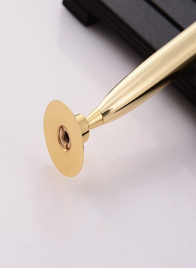 Luzen 4Pcs Desktop Pen Holder - Metal Swivel Stand with Single Pen Display, Gold and Silver - Home Office Use - Image 4