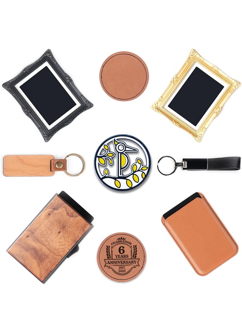LaserPecker LaserPecker Essentials Material Kit Laser Material Kit 7 Kinds of Laser Engraving Materials and Custom Stainless Steel Logo Refrigerator Magnet  13 Pieces  - Image 3