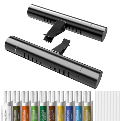 RoyAroma Car Air Freshener RoyAroma Car Diffuser Vent Clips Set with 10 Bags Different Scents Essential Oil Stick 2 Sticks Each and 8 Unscented Refill Sticks for Women Men Automotive Fragrance Decoration - Image 1