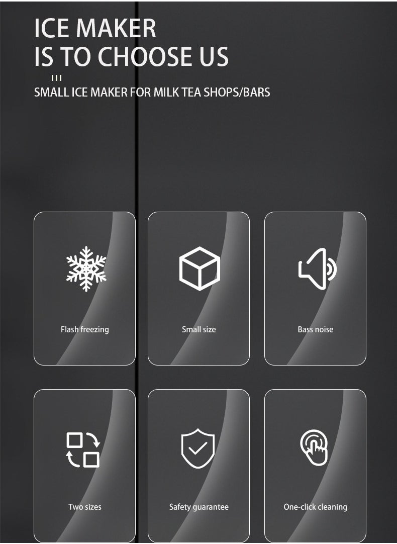 sokany - Ice Maker, 9 Cubes Ready in 6 Mins, 12Kg In 24 Hours,20°C Ice Capacity Daily, 1.3L Water Tank Storage, Bullet Ice Cube Shape, Water Shortage Indicator, Self- Cleaning, Two Size Ice Cube,Scoop Included ,SK-03038 - Image 1