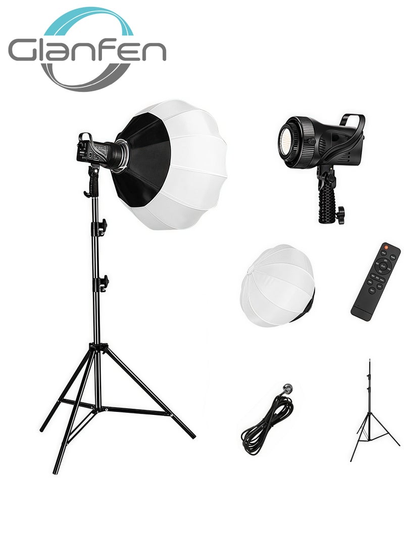 Glanfen Professional Photography Studio Lighting Kit,500W 2700-7500K 3 Colors LED Monolights with Softbox and Stand for Photography/Video Recording/Live Streaming - Image 1