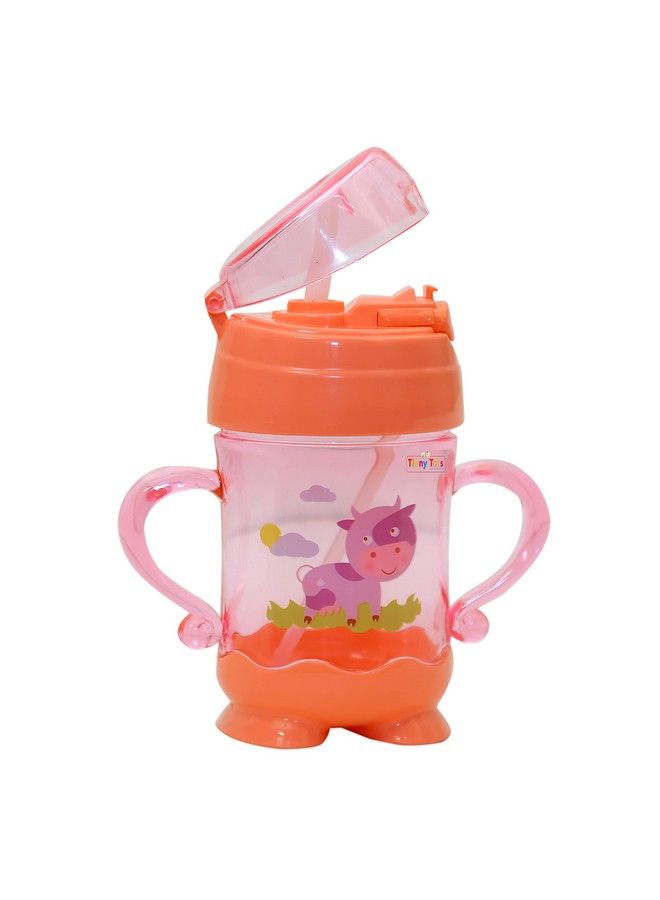Tinny Tots Baby Unbreakable Sipper Feeding Bottle Cup;Mug Learning Sippy Bpa Free 300 Ml With Baby Fresh Fruit Vegetable Silicone Baby Food Soother Feeder Nibbler Teether (Design 206) - Image 5