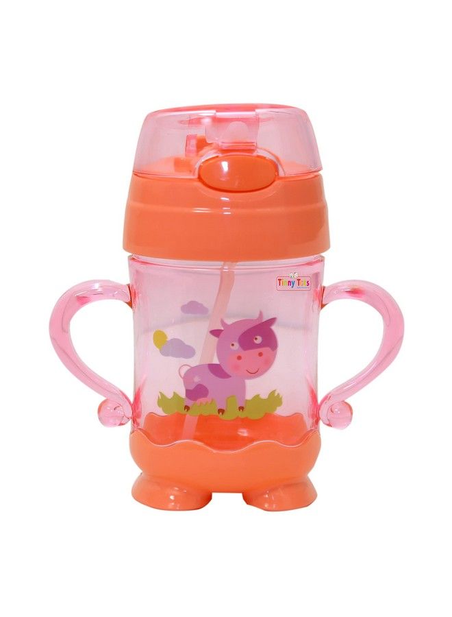 Tinny Tots Baby Unbreakable Sipper Feeding Bottle Cup;Mug Learning Sippy Bpa Free 300 Ml With Baby Fresh Fruit Vegetable Silicone Baby Food Soother Feeder Nibbler Teether (Design 206) - Image 3