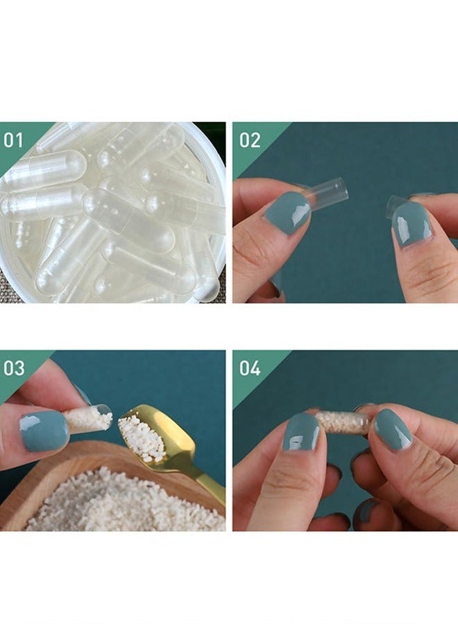 1000 PCS Capsules Express Empty Capsules Pure Pill Capsule DIY Powder Filling Clear Empty Vegetarian Capsules - Image 3