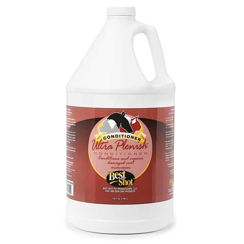 Best Shot Ultra Plenish Conditioner, Coat Release Technology, Ideal Pet Grooming Supplies, Moisturizing Conditioner for Dogs, Cats, and Horses, 1 Gallon - Image 1